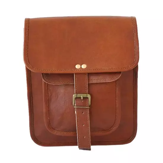 leather tablet bag 11 inch vintage messenger crossbody shoulder brown bag new