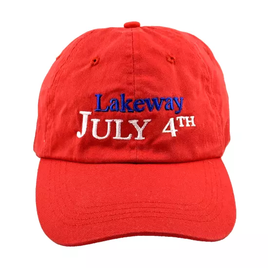 Adult LAKEWAY JULY 4TH CAP Red - OSFM - Adjustable