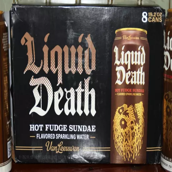 Liquid Death Hot Fudge Sundae OPEN Case 7 Cans Limited Edition Van Leeuwen READ