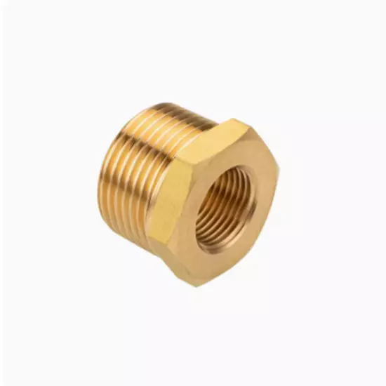 1-1/4" Male to 1" Female BSP Hex Nipple Pipe Fitting Brass Reducer Connector