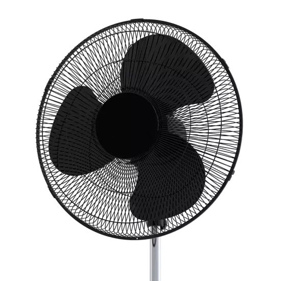 Pedestal Fan 40cm Black 3 Speed Starke with Tilt & Oscillating Adjustable Height