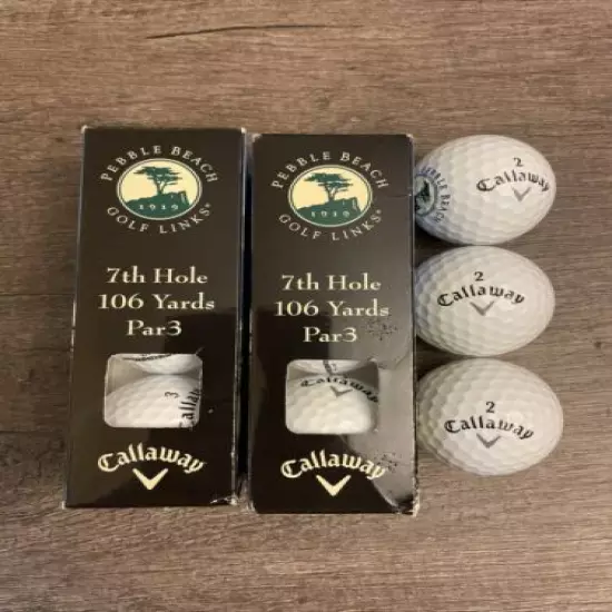 Pebble Beach 7th Hole Par 3 Callaway Golf Ball Lot