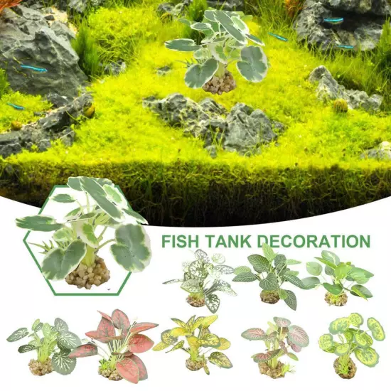 Artificial Water Plants Aquarium Silk Plastic Fish Tank Decorations Large Hot W8