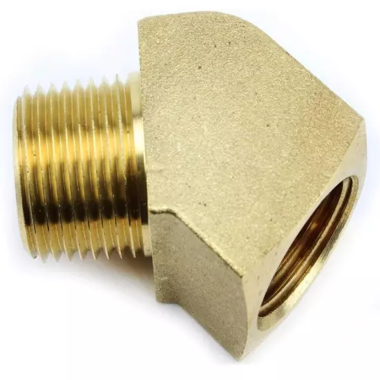 3/8" Male to 3/8” Female 45 Degree Street Elbow Solid Brass Pipe Fitting