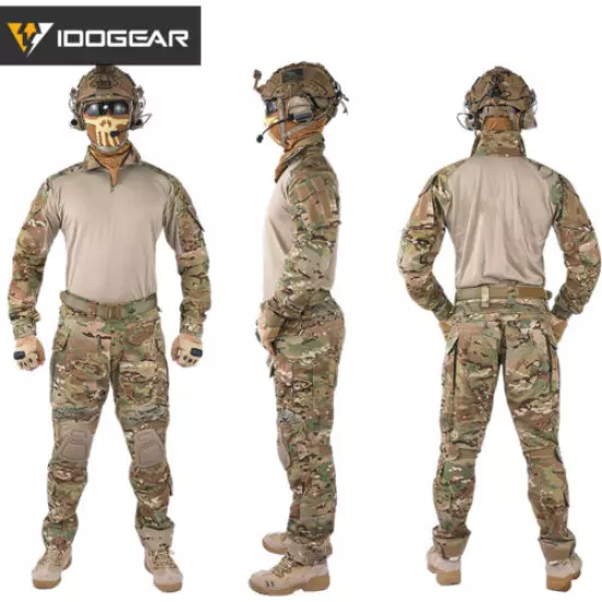 IDOGEAR G3 Combat Uniform Tactical Clothing Shirt&Pants Airsoft Hunting MultiCam