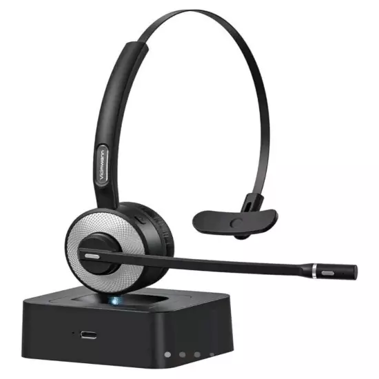 Bluetooth Headset, Wireless Headset With Mic For Work, Computer Headset...