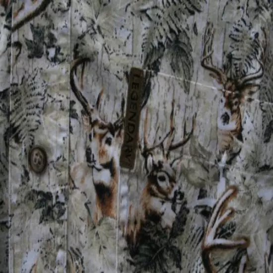 Legendary Whitetails Button Front Shirt Sz L Outdoor Buck Deer Hunting Mens