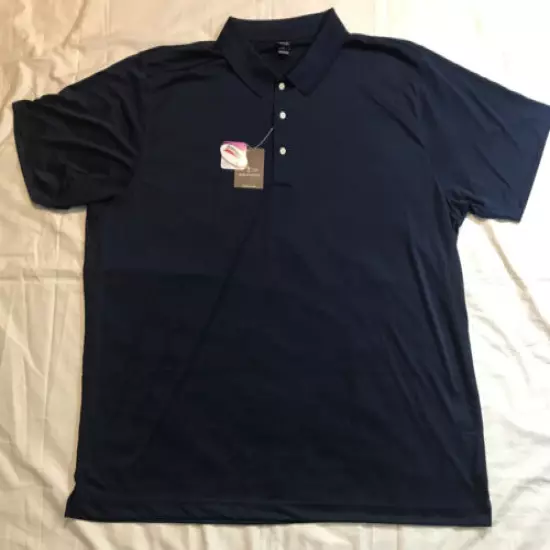 NWT Page & Tuttle Polo Golf Shirt Men's Big Tall & 5X Moisture Wick Scotch Guard