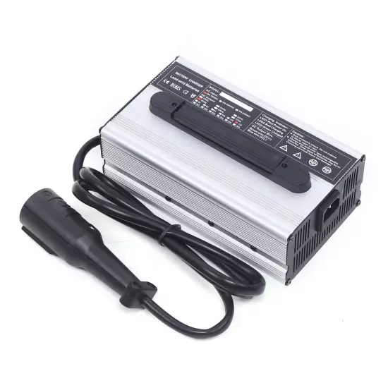 15Amp 48 Volt Golf Cart Battery Charger With Round 3 Pin Plug For EZ-GO Club Car