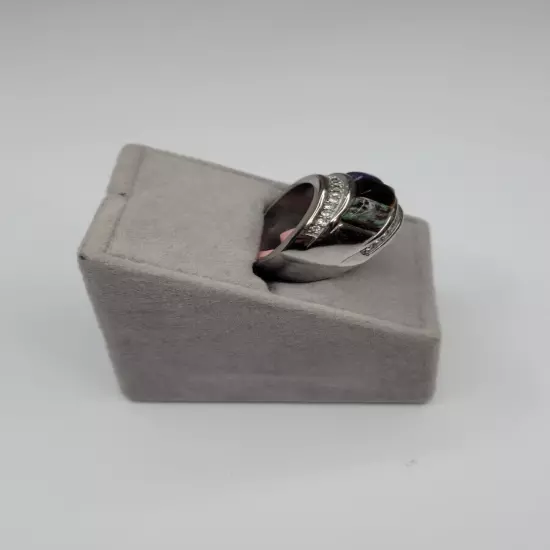 Men's Stainless Steel Size 9 Multi-Gem Ring :) :) So Cool!