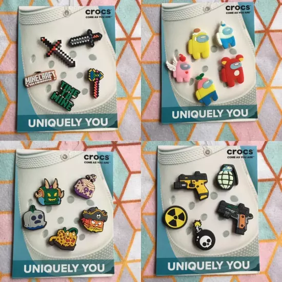 Crocs Handmade jibbitz 5pc video game Roblox among us shoe charms s21