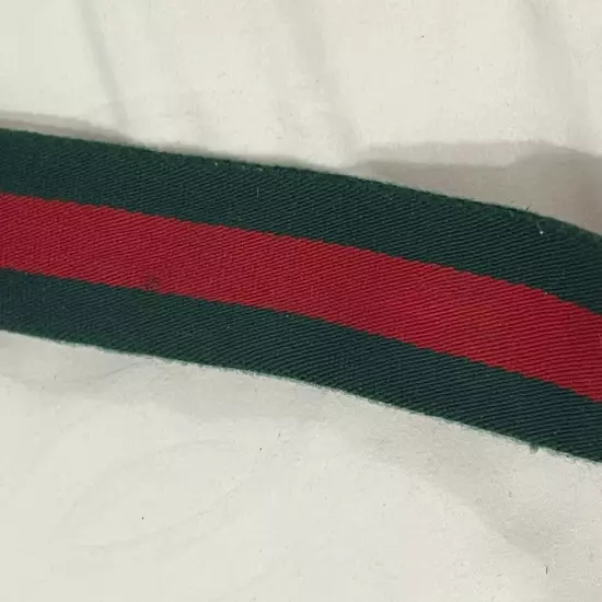 Gucci GG Buckle Belt Nylon Leather 411924 Made in Italy H917N Flaws Please Read