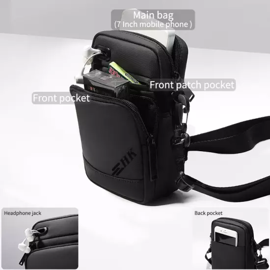 Men'S Bag Luxury Men Shoulder Bag for 9.7" Ipad Casual Crossbody Bags High Quali