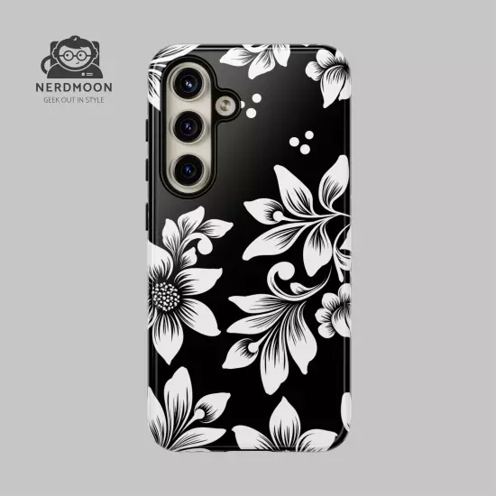 Black & White Floral Style - Tough Cases