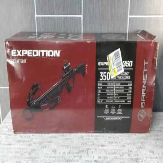 NEW Barnett Expedition 350 Crossbow Kit w 1x30mm Red Dot/Quiver/Arrows/Cocker