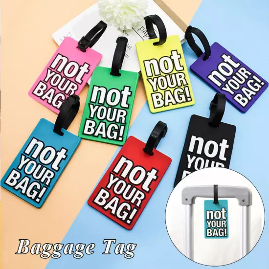 Luggage Tags NOT YOUR BAG Baggage Labels Name Address Suitcase Travel Holiday