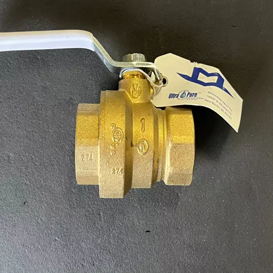 Milwaukee Valve UPBA475B 1” Full Port FNPT Lead Free Brass Ball Valve 600 WOG