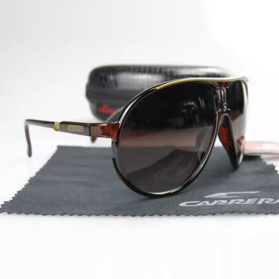 New Men's Women's Retro Outdoor Matte Black Sunglasses Carrera Glasses+Box C01