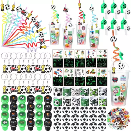 Aoriher 238 Pcs Soccer Party Favors Gift Cups Filler Set Sport Party Favors S...