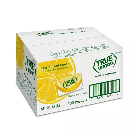 500-Pack True Lemon Bulk Pack Made from Real Lemons, Crystallized Lemon, 0.03 o