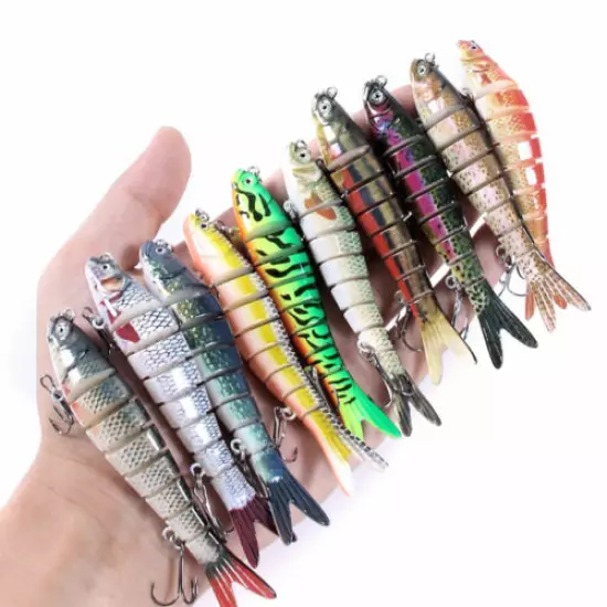 1pc Multi Jointed Fishing Lures Swimbait Sinking Wobblers Hard Bait Crankbait