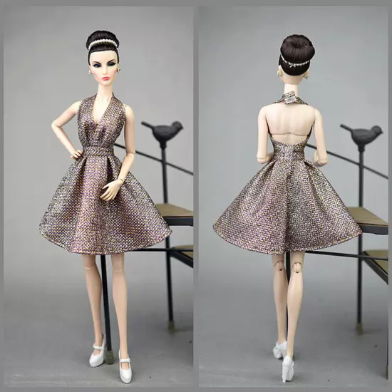 Fashion Doll Dress For 11.5in. Doll Clothes Outfits Backless Party Gown 1/6 Toys