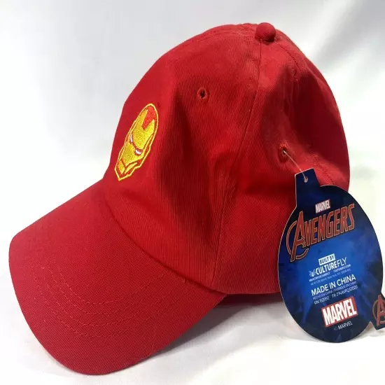 Culturefly Marvel Avengers Ironman Red Strap Back Hat New with Tags