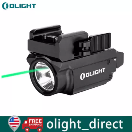 OLIGHT Baldr Mini 600 Lumen Green Laser Rail Mounted Pistol Tactical Light Black