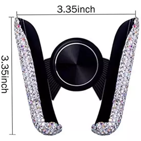 Glitter Car Phone Holder 360° Adjustable Auto Car Stand Gravity Air Vent Mount G