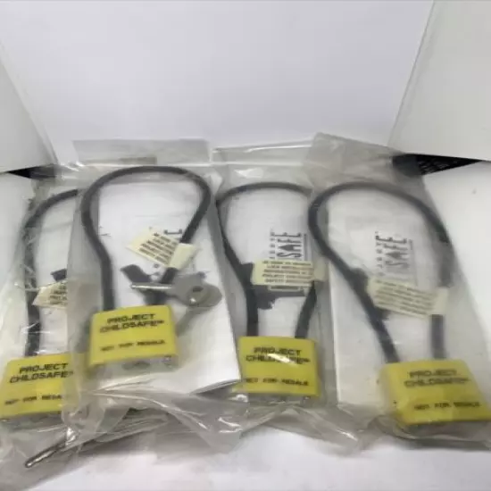 Lot of 4 NEW Cable Gun Lock - by Project Child Safe Firearm Gun Lock Padlock NIP