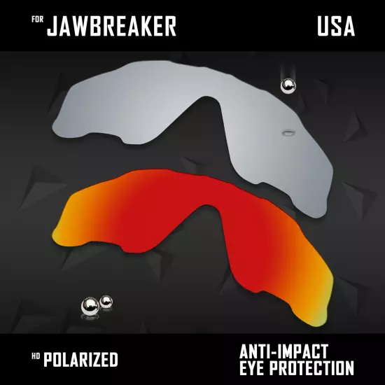 Anti Scratch Polarized Replacement Lenses for-Oakley Jawbreaker OO9290 Opt