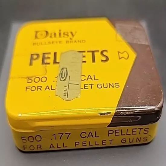 Vintage Daisy Bullseye Brand .177 Cal Pellets in Sealed Tin New Old Stock