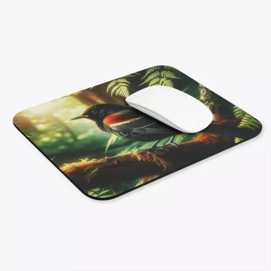 Mouse Pad (Rectangle) Red Winged Blackbird in Natural Environment Design 7