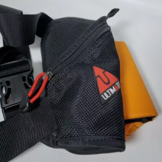 Altimate Running Waist Belt Bag Carry Water Storage Black/Orange