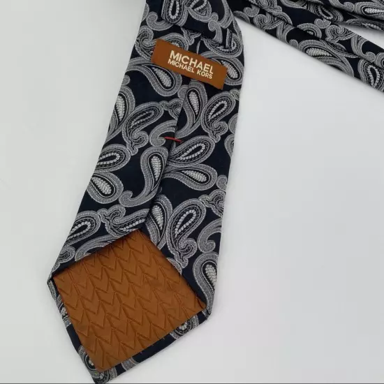 Black and silver paisley tie Michael by Michael Kors 100% silk tie