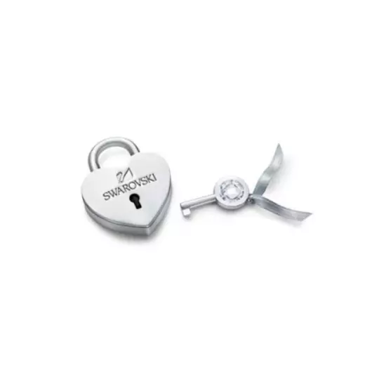 Swarovski Heart Lock with Key new with box