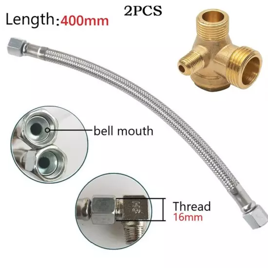 400mm Intake Tube With 3 Port Brass Check Valve 20x16x10mm,For Air Compressor