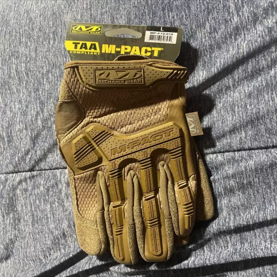 Mechanix Wear M-Pact® Coyote LARGE Impact Resistant Tactical Glove Free Ship NEW