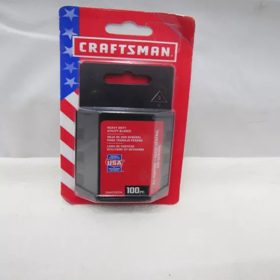 CRAFTSMAN Utility Knife Blades, 100 Pack, for Drywall, Leather, Rubber and More 