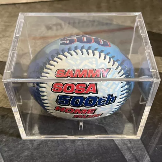 2003 Chicago Cubs Baseball Sammy Sosa Glossy Fotoball Souvenir Ball 500Home Runs