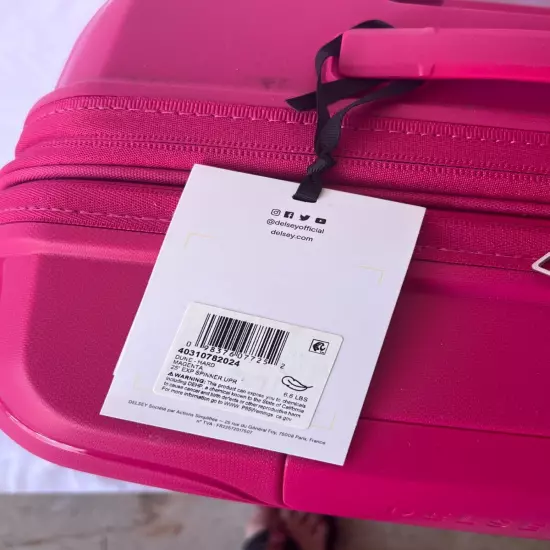 New DELSEY NEW Dune 25" Expandable Spinner Luggage Hardcase 25" Hot Pink