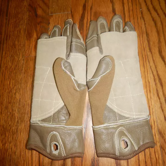 Yates Tactical Rappel FAST Rope Gloves * Coyote Brown * LARGE 8" Leather