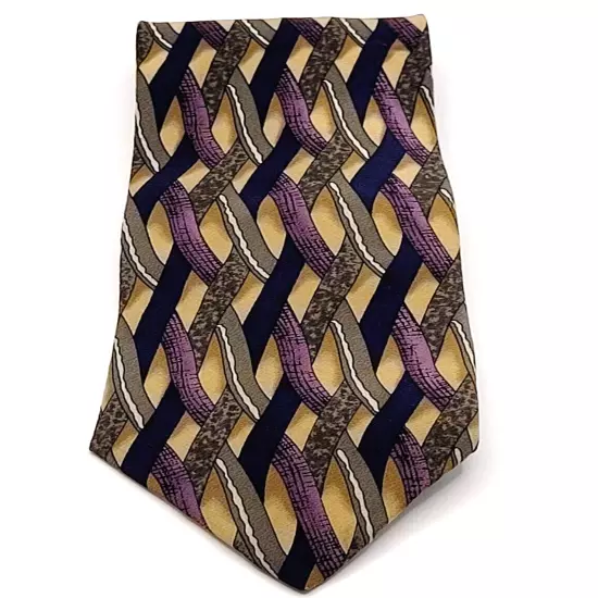 BRANDY Cocktail Collection Business Casual Silk Necktie Colorful Weave Pattern