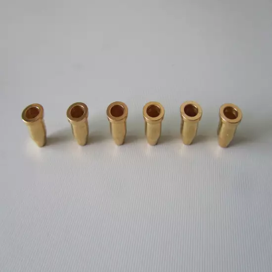 6x Gold Guitar String Through Body Ferrule 1/4" String Ferrules for Telecaster