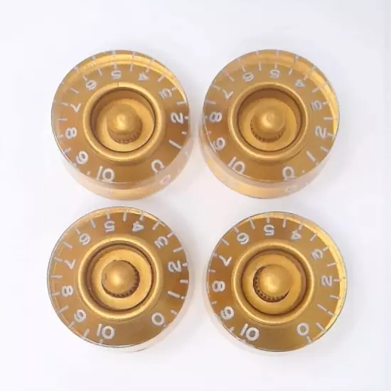 True Custom Shop® GOLD Embossed Speed Knob Set for Gibson USA Les Paul Epiphone