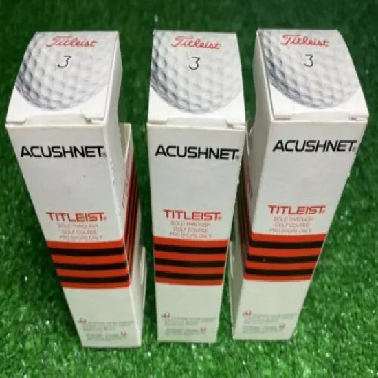 3 Sleeves of Vintage Titleist Acushnet DT Golf Balls - 9 Balls Total NEW