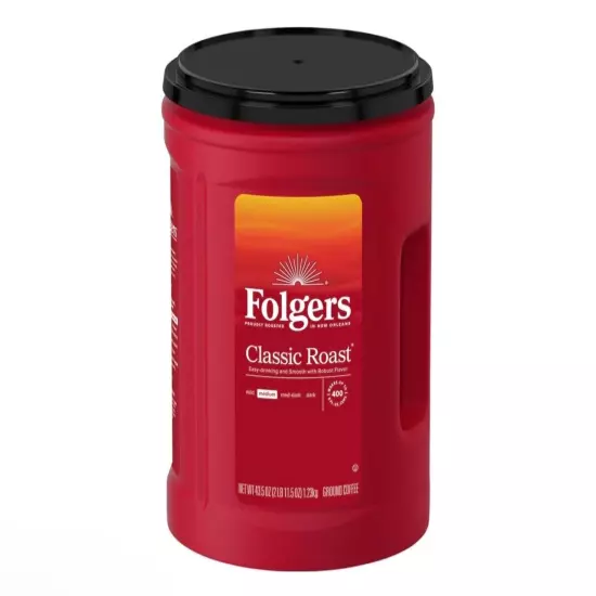 Folgers Classic Roast Ground Coffee (43.5 oz.) ( 3 Pack )