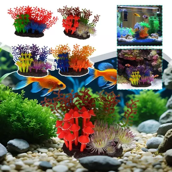 Artificial TPR Coral Decoration Aquarium Fish Tank Ornaments Landscap