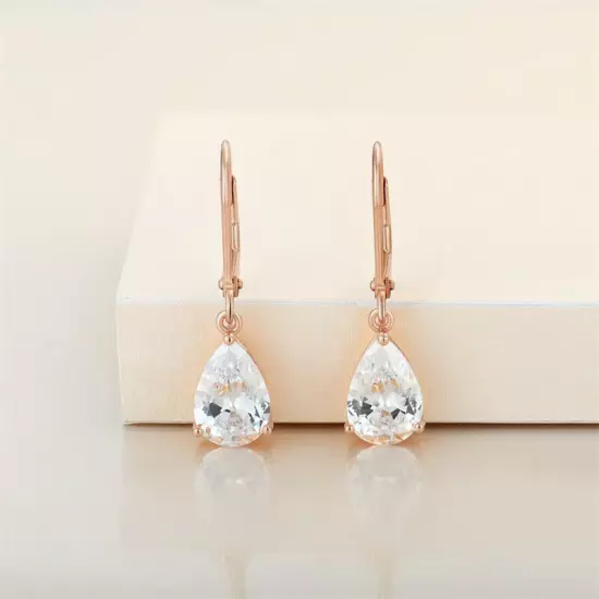 Fashion Cut Zircon Water Drop Stone Earrings For Women Wedding Party Jewelry 