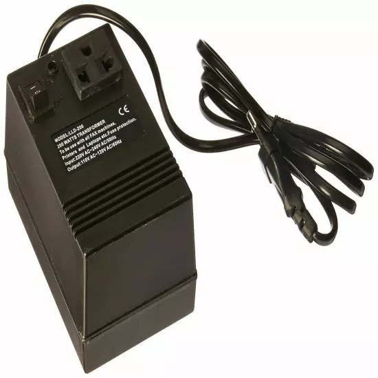 Norstar 200 Watt Transformer Converter 220/240 To 110 Volt with Power ON-OFF 